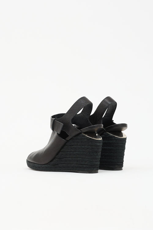 Alexander Wang Leather Espadrille Wedge Heel