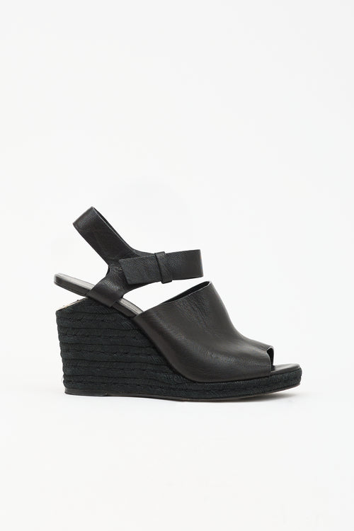 Alexander Wang Leather Espadrille Wedge Heel