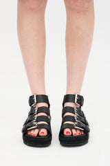 Alexander Wang Leather Idina Buckle Sandal