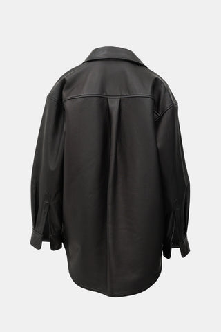 Alexander Wang Leather Oversized Shirt Jacket