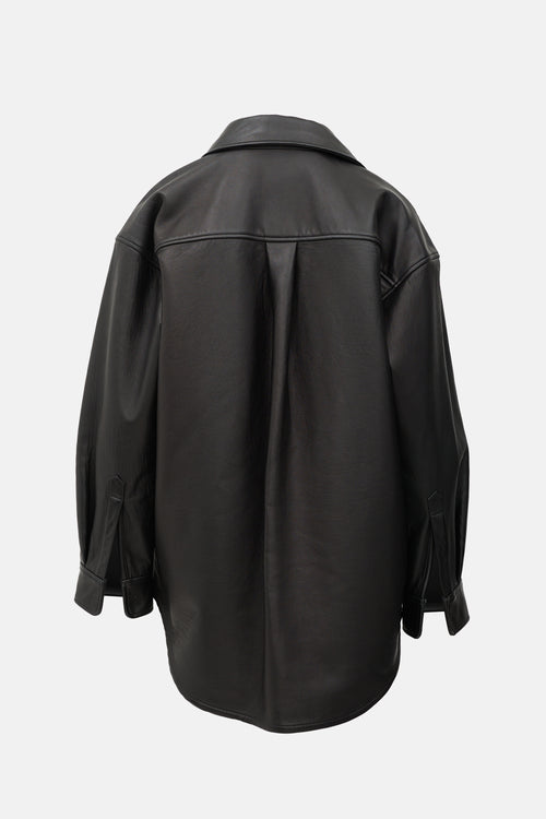 Alexander Wang Leather Oversized Shirt Jacket