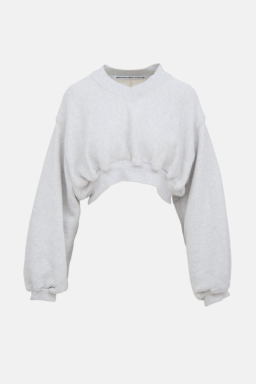 Alexander Wang Logo Cropped Sweatshirt