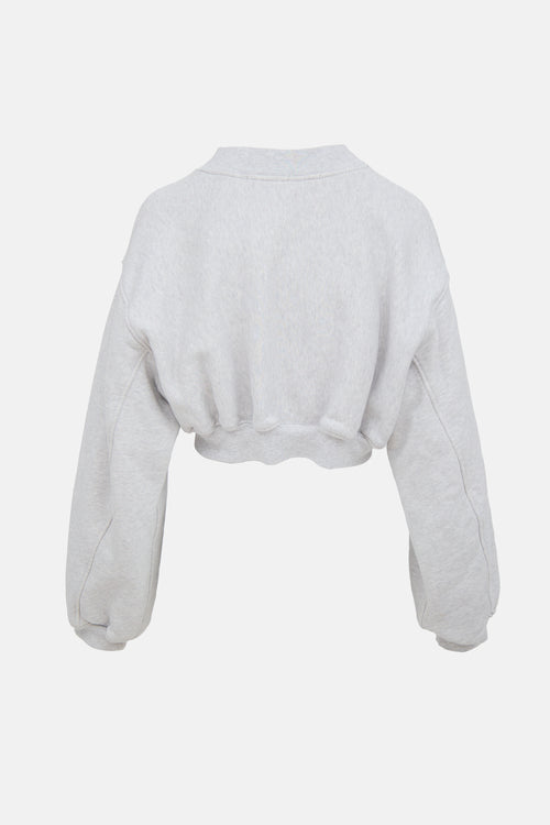 Alexander Wang Logo Cropped Sweatshirt