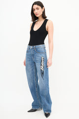 Alexander Wang Medium Wash Logo Balloon Jeans