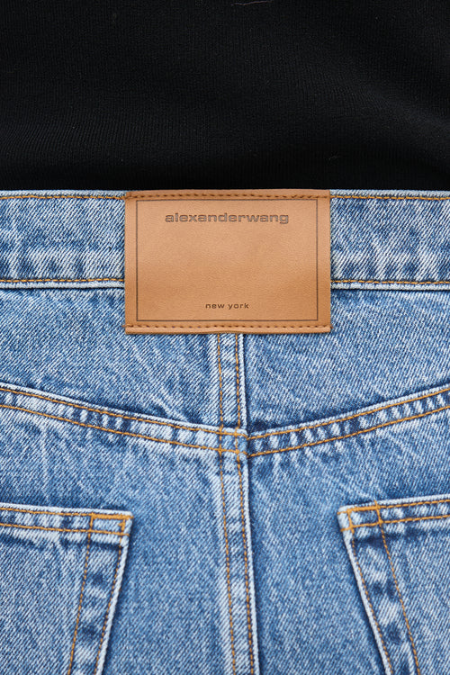 Alexander Wang Medium Wash Logo Balloon Jeans