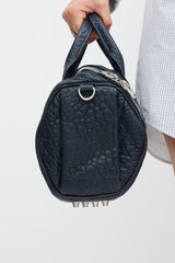 Alexander Wang Navy & Silver Leather Rocco Studded Bag