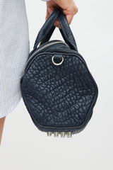 Alexander Wang Navy & Silver Leather Rocco Studded Bag