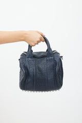 Alexander Wang Navy & Silver Leather Rocco Studded Bag