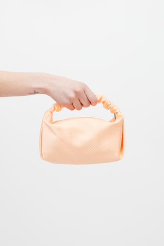 Alexander Wang Orange Satin Crystal Scrunchie Mini Bag