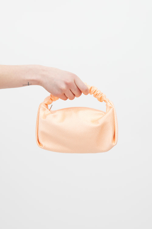 Alexander Wang Orange Satin Crystal Scrunchie Mini Bag