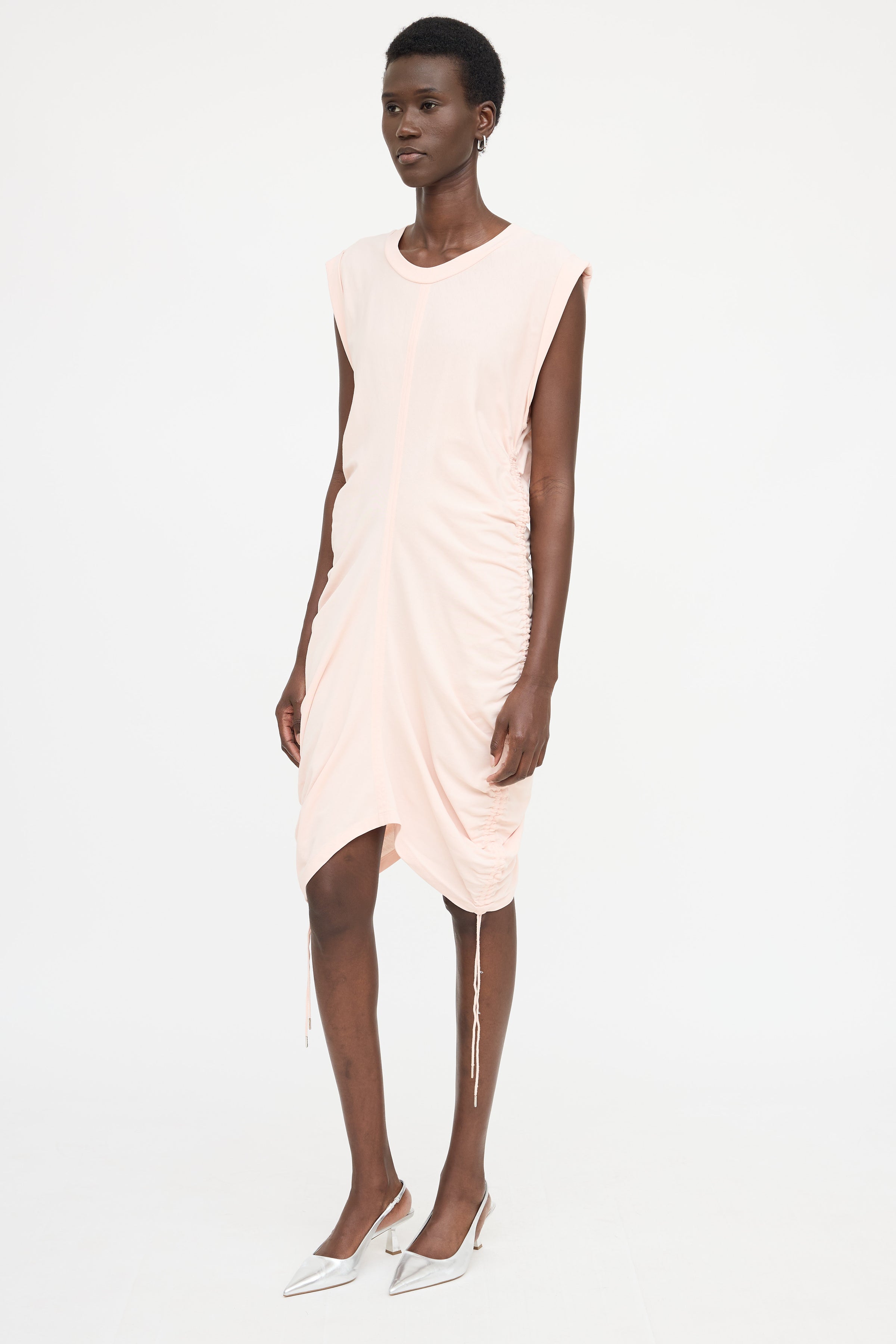 alexander wang ruched dress Alexander Wang Women's Asymmetric Ruched Mini Dress Black