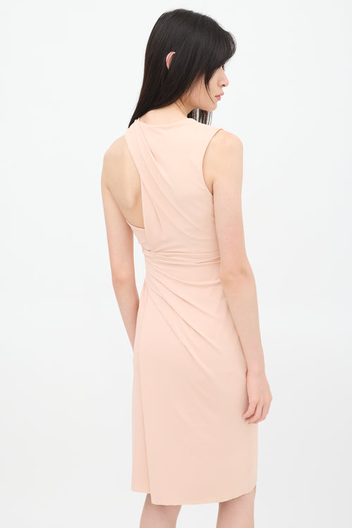 Alexander Wang Pink Gathered Cut Out Dress