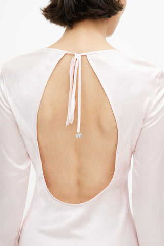 Alexander Wang Pink Silk Backless Dress