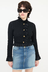 Alexander Wang Seersucker Ruffle Edge Jacket