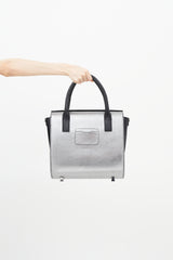 Alexander Wang Silver & Black Leather Chastity Crossbody Bag