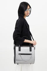 Alexander Wang Silver & Black Leather Chastity Crossbody Bag