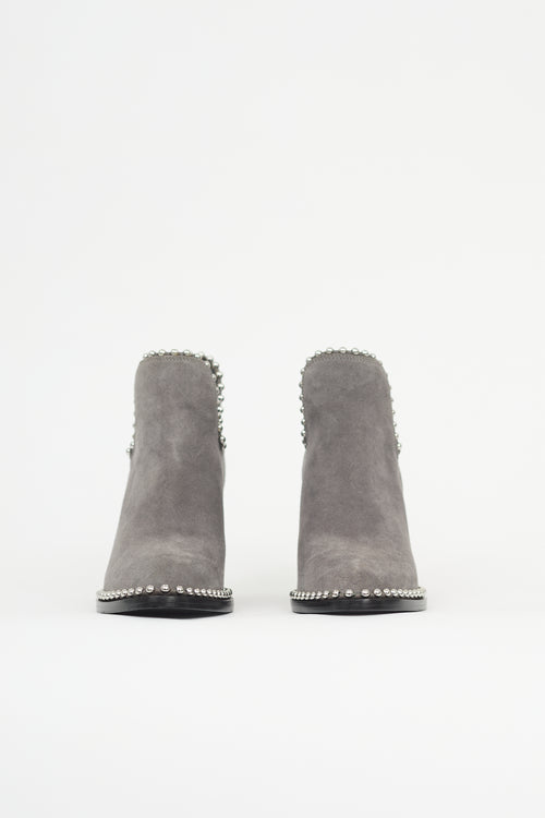 Alexander Wang Suede Studded Gabi Boot