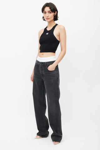 Alexander Wang Washed Black Brief Layer Jeans