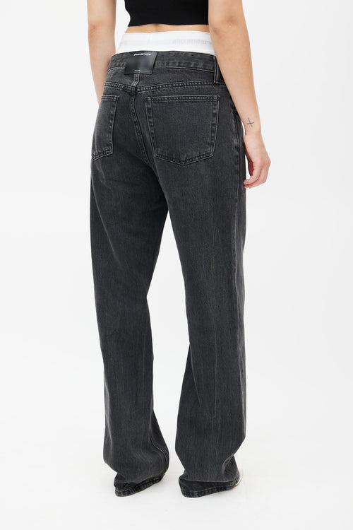 Alexander Wang Washed Black Brief Layer Jeans