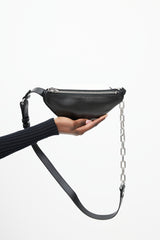 Alexander Wang White & Silver Leather Belt Bag