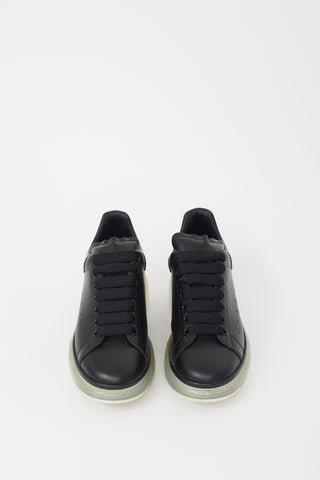 Alexander McQueen Black Leather Oversized  Sneaker