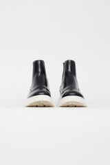 Alexander McQueen Black & White Leather Chelsea Boot