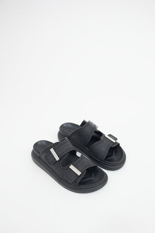 Alexander McQueen Black Rubber Slide