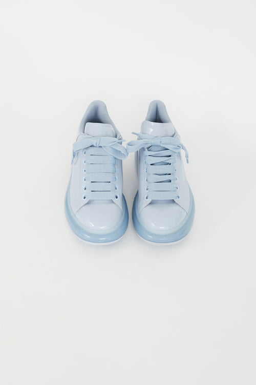 Alexander McQueen Blue Patent Oversized Sneaker
