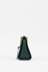 Alexander McQueen Green Embossed Leather The Short Story Bag