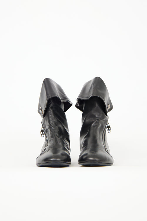 Alexander McQueen Leather Faithful Flat Boot