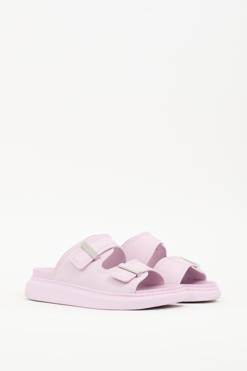 Alexander McQueen Purple Rubber Hybrid Slide