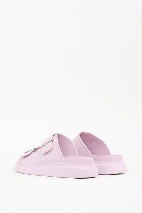 Alexander McQueen Purple Rubber Hybrid Slide