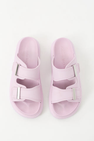 Alexander McQueen Purple Rubber Hybrid Slide