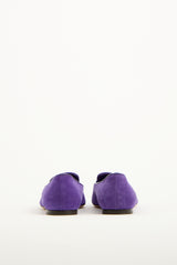 Alexander McQueen Purple Suede & Sequin Skull Loafer