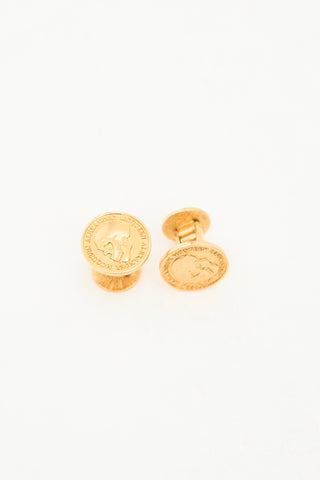 Alexander McQueen Skull Coin Cufflinks