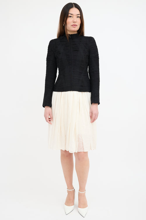 Alexander McQueen Vintage Silk Ruched Jacket