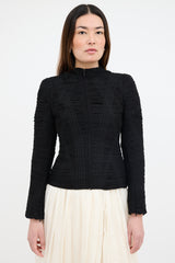 Alexander McQueen Vintage Silk Ruched Jacket