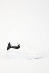 Alexander McQueen White & Black Leather Oversized Larry Sneaker