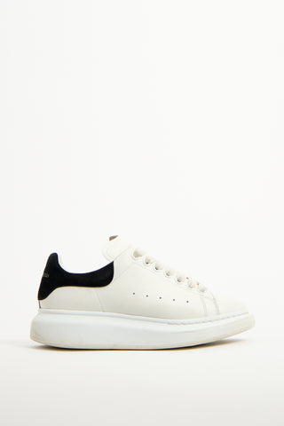 Alexander McQueen White & Black Leather Oversized Sneaker