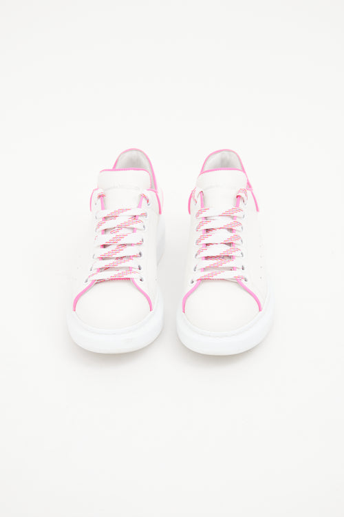 Alexander McQueen White & Pink Larry Sneaker