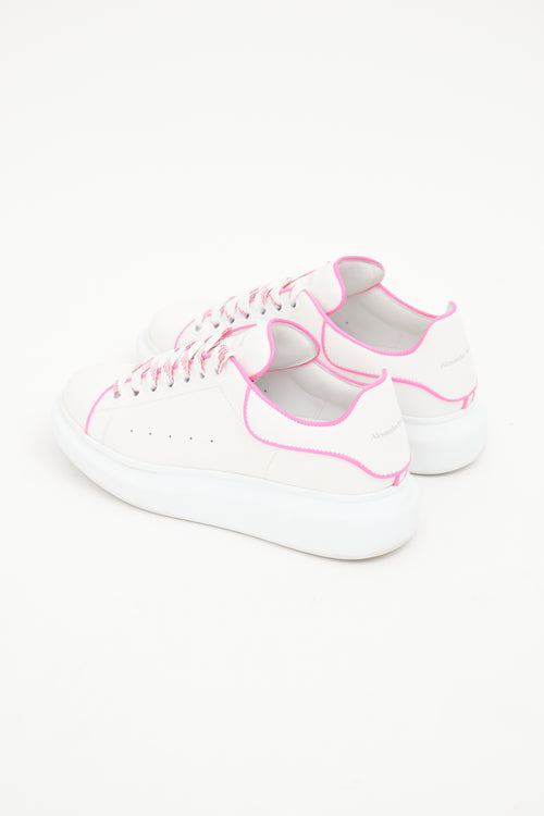 Alexander McQueen White & Pink Larry Sneaker