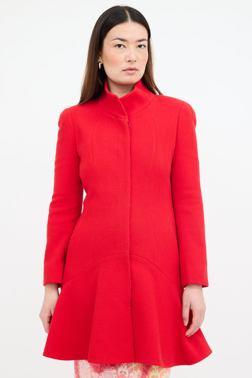 Alexander McQueen Wool Flounce Coat