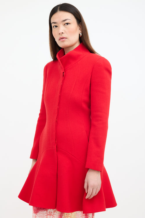 Alexander McQueen Wool Flounce Coat