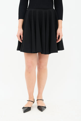 Alexander McQueen Wool Crepe Circle Skirt