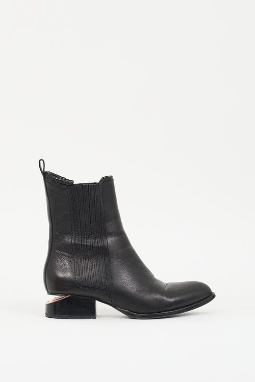 Alexander Wang Black Leather Anouck Chelsea Boot