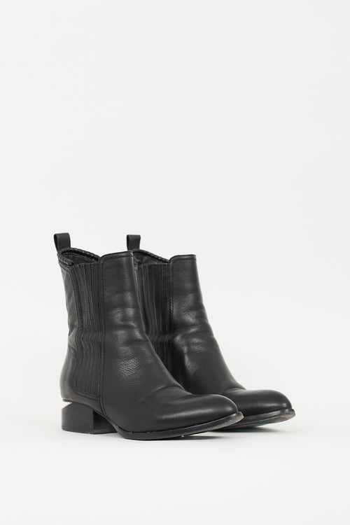 Alexander Wang Black Leather Anouck Chelsea Boot