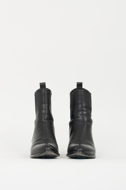 Alexander Wang Black Leather Anouck Chelsea Boot