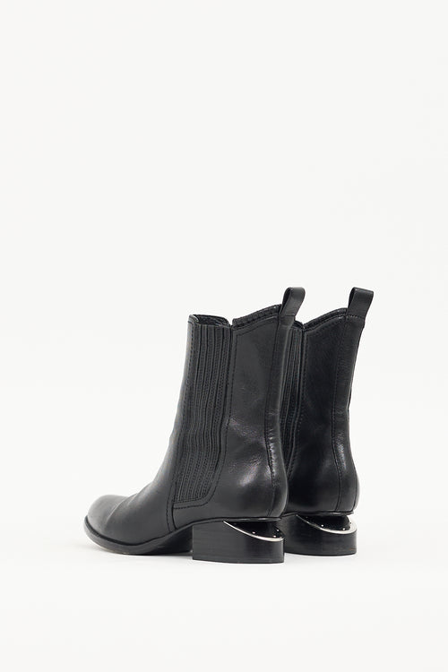 Alexander Wang Black Leather Anouck Chelsea Boot