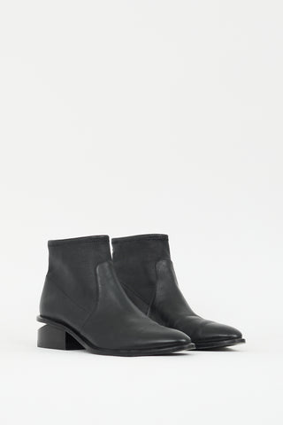 Alexander Wang Black Leather Kori Stretch Boot