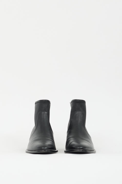 Alexander Wang Black Leather Kori Stretch Boot